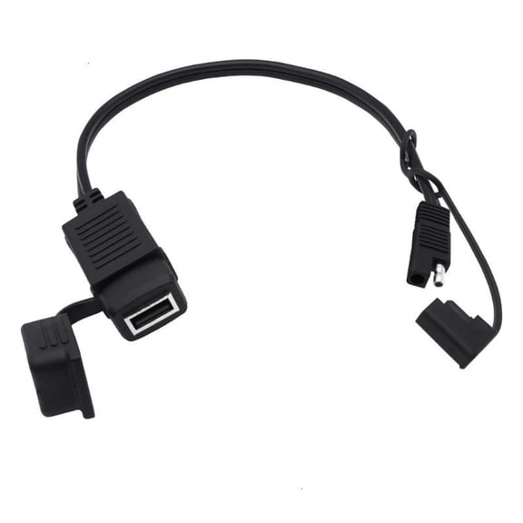 Motorcycle USB Chargers SAE Input To USB Output Converter Cable 5V 2A For Phone