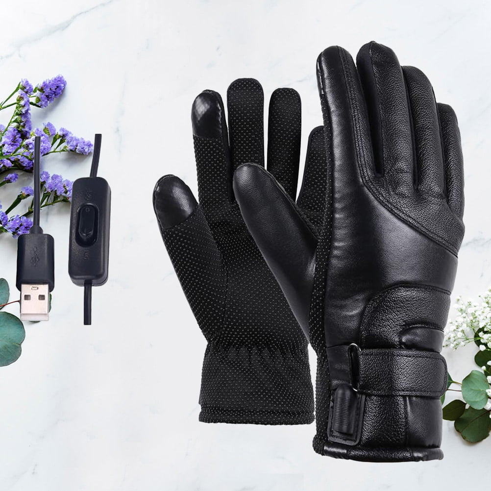 Toyandona Motorcycle Thermal Gloves Black Heated for Riding Waterproof