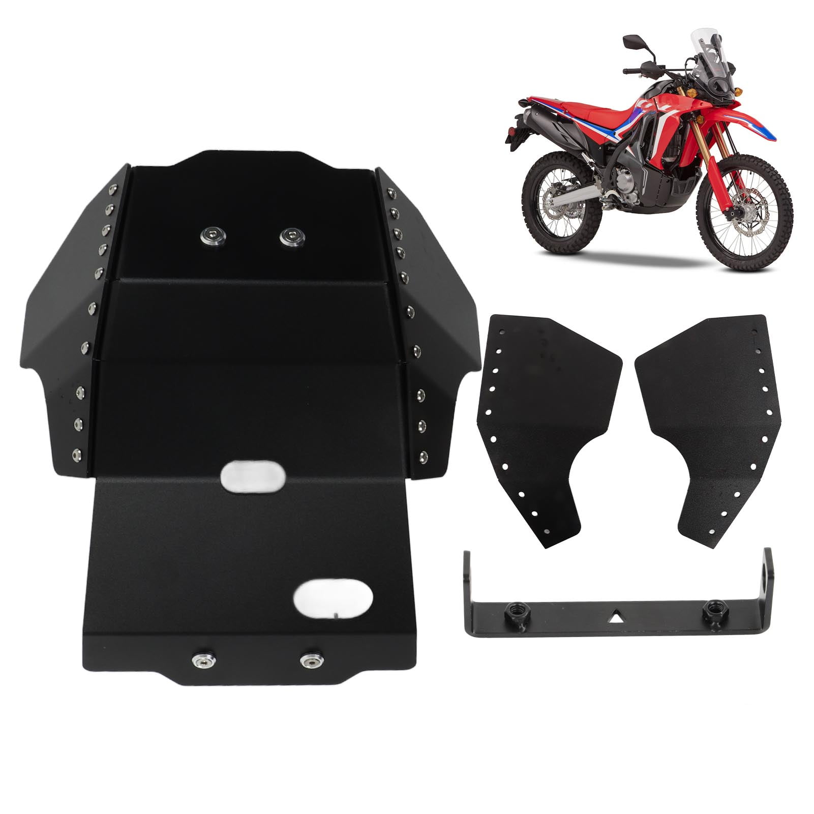 Motorcycle Under Engine Guard, Skid Plate Set Engine Chassis Protection