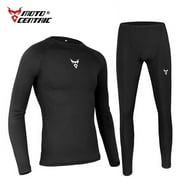 Motorcycle Underwear Quick-Drying Set Mens Motorcycle Sweat Clothes Base Layers Tight Long Johns Tops & Pants Set