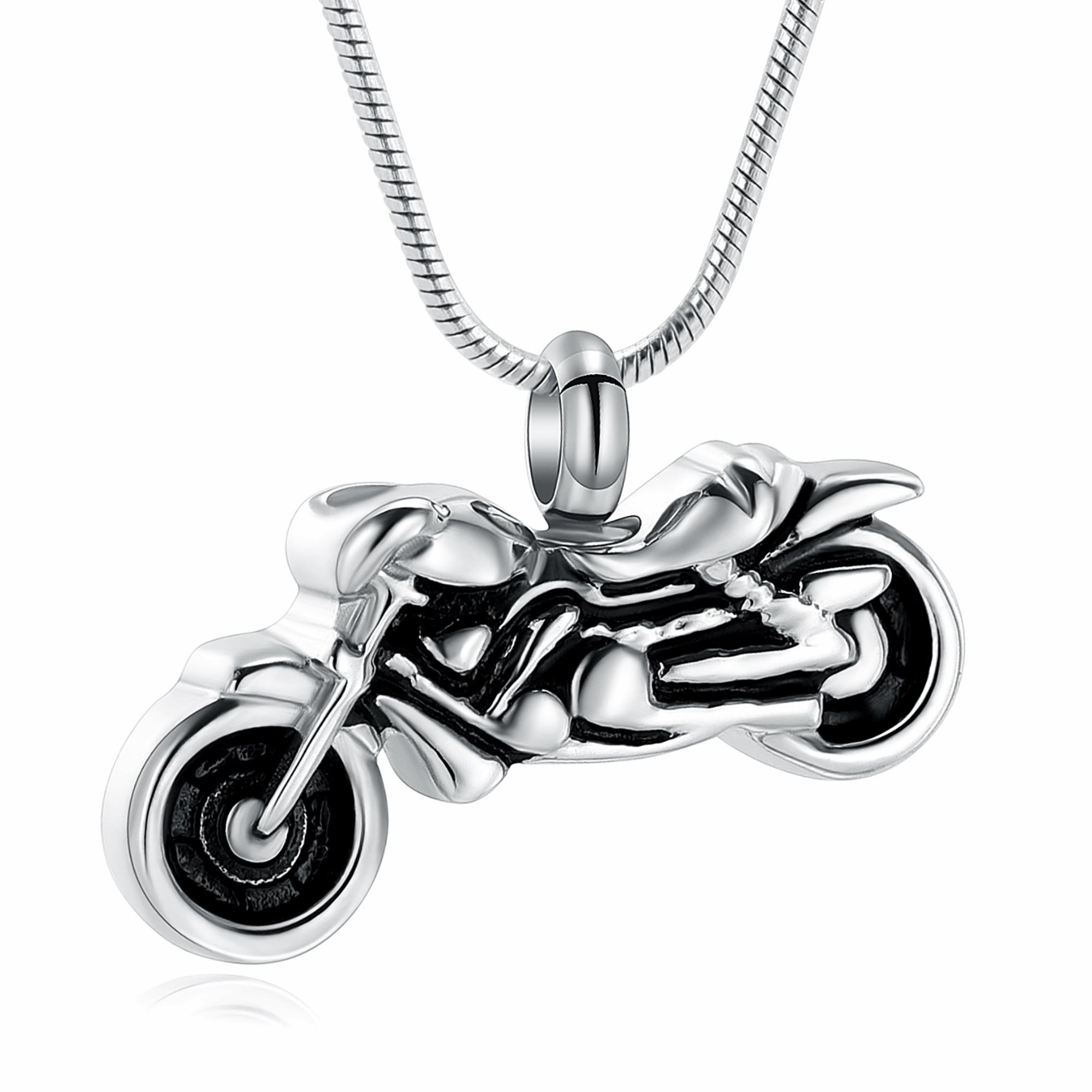 Motorcycle Urn Necklace Cremation Jewelry for Ashes Motorbike Necklace