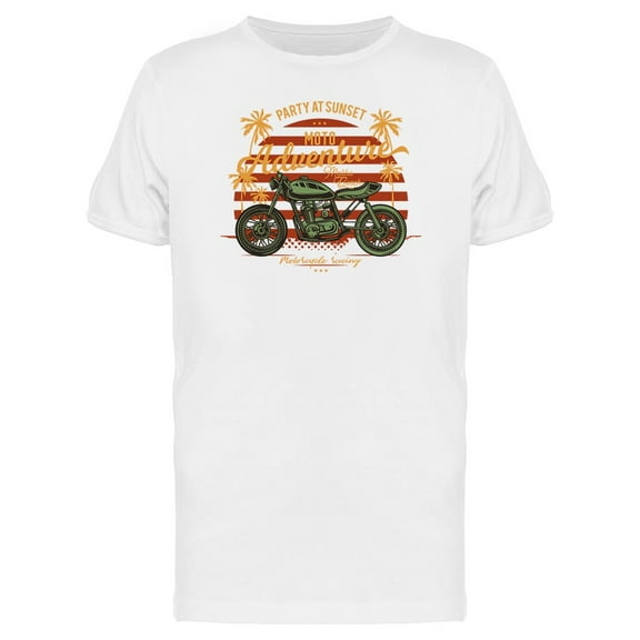Motorcycle Vintage Adventure  T-Shirt Men -Image by Shutterstock, Male Large