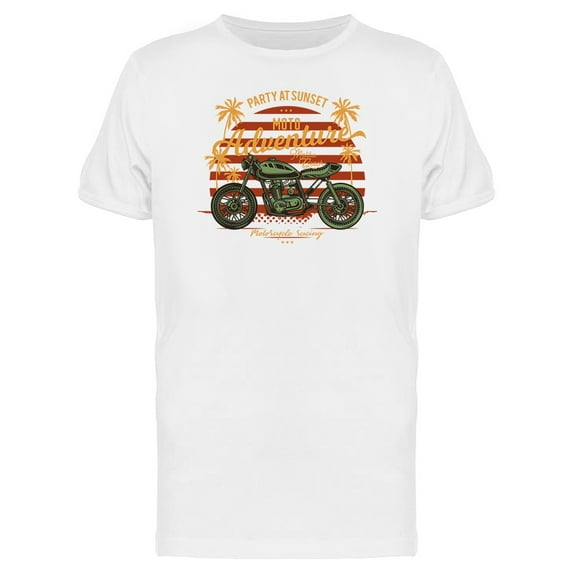Motorcycle Vintage Adventure T-Shirt Men -Image by Shutterstock, Male Medium