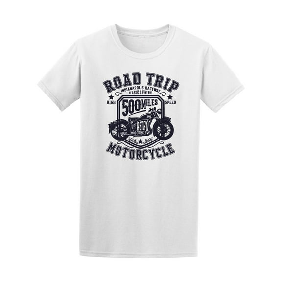 Motorcycle Vintage Road Trip T-Shirt Men -Image by Shutterstock, Male x-Large