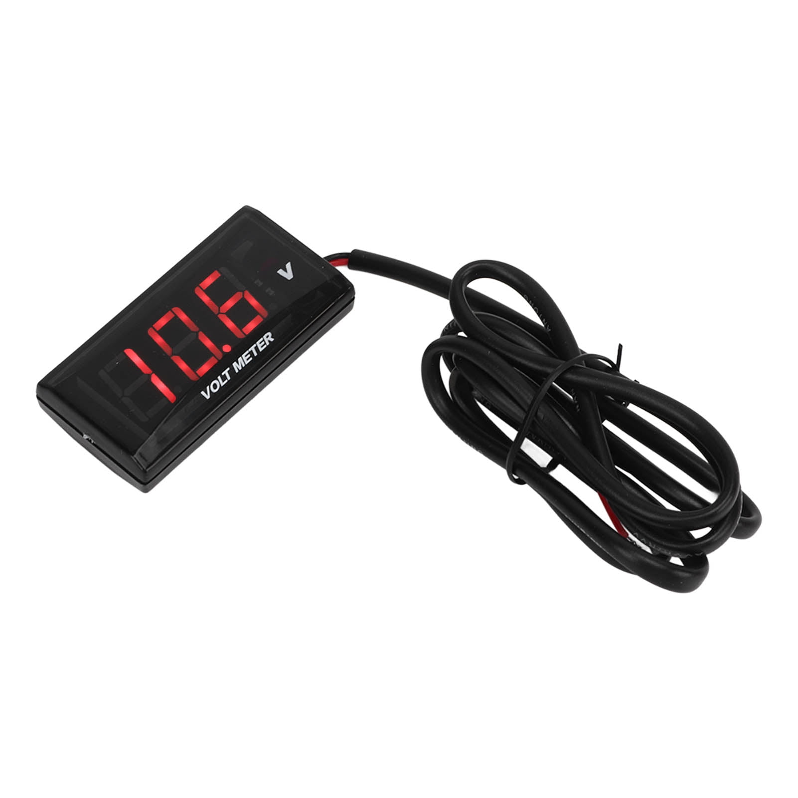 Motorcycle Voltage Gauge, Universal LCD Motorcycle Voltmeter Ultra Thin