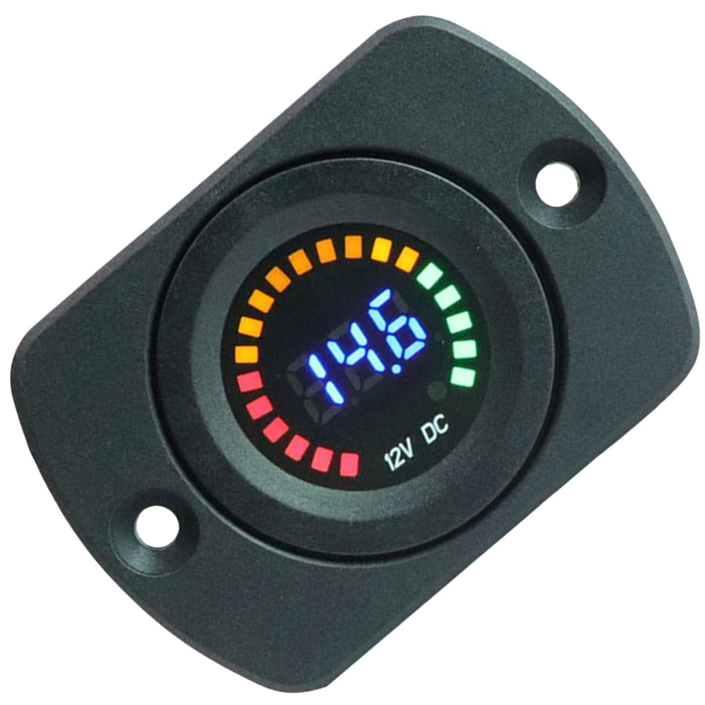 Display LED Voltmetro Per Auto: Tester Batteria Con Accendisigari, 12-24V - Foto 4