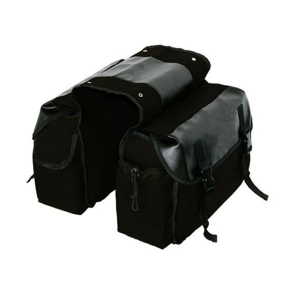 Motorcycle Waterproof Canvas Saddle Bag - Large Capacity Travel Pannier Box for Motorbike Riding, Side Tools Bag Pouch