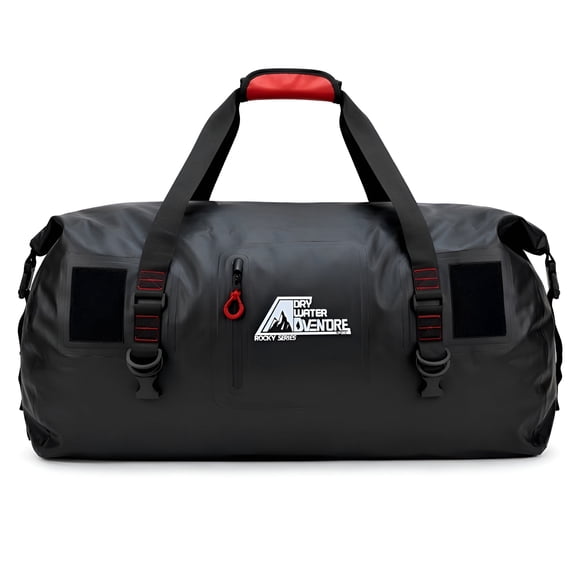 Dry Water Adventure Waterproof Motorcycle Bag 60L, Duffel Dry Bag with Tie Down Straps for Dirt Bike Overlanding Touring Camping, Marine Grade PVC