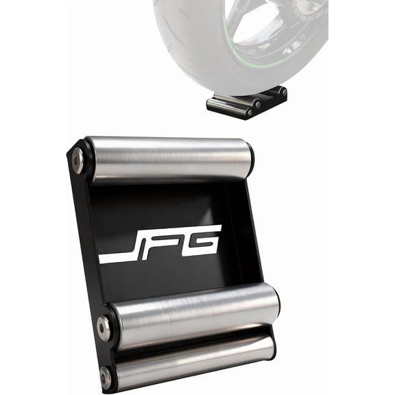 Motorcycle Wheel Cleaning Stand,(Bikes<485 lbs & Tire Width<180 mm) Paddock Wheel Roller Stand for Tire Cleaning & Chain Lubrication-Black