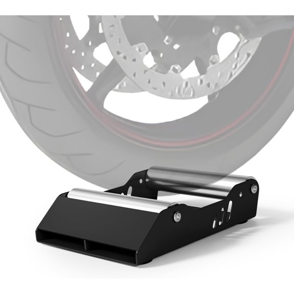 Motorcycle Wheel Cleaning Stand Paddock Roller Stand 600 Capacity Universal for Tire Cleaning Chain Lubrication for Dirt Pit Street Bike Black