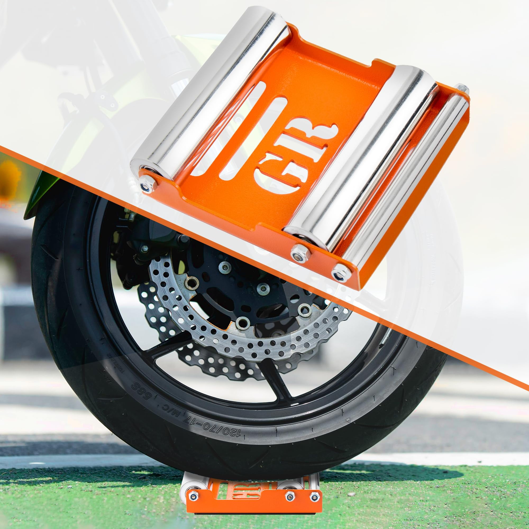 Motorcycle Wheel cleaning stand Paddock Stand Replacement Wheel Roller Stand for tire