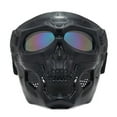 thumbnail image 1 of Motorcycle Windproof Riding Goggles with Face Mask, UV Protective Outdoor Sports Glasses, Dustproof Splashproof Gear, Stylish Skull Design for Cycling Skiing Off-Road, 1 of 1