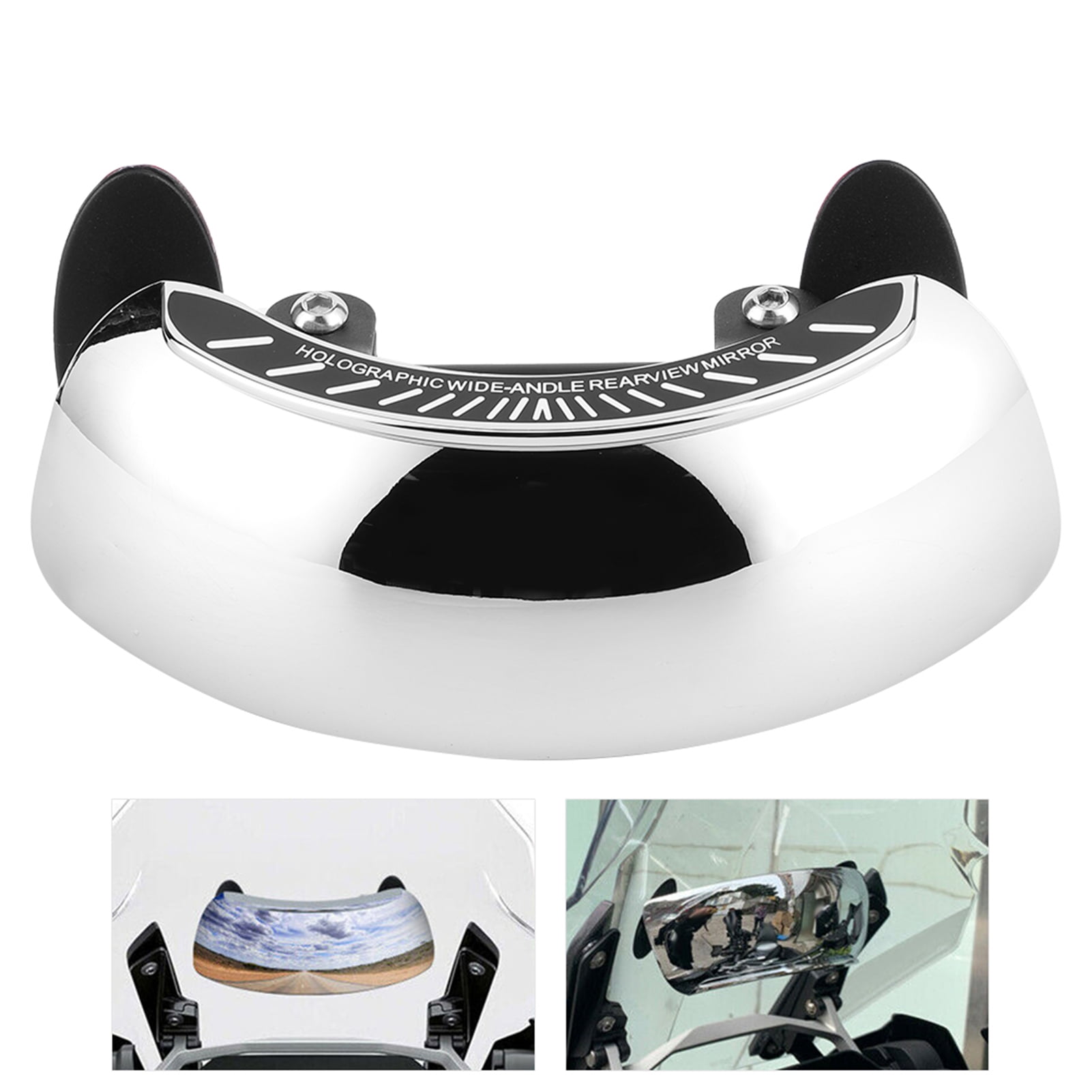 Motorcycle Windscreen Mirror, Akozon 180 Degree Rear Blind Spot Mirrors