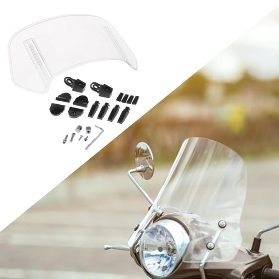 Motorcycle Windshield Extension Adjustable Clip on Accessories Universal Sturdy Upgraded Spoiler Deflector for Match Bike small clear
