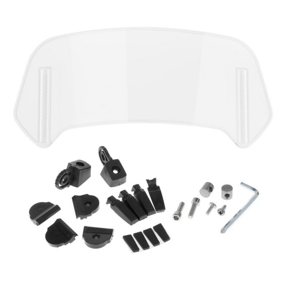 Motorcycle Windshield Extension Wind Deflector Clip on Replacement Parts Durable large clear