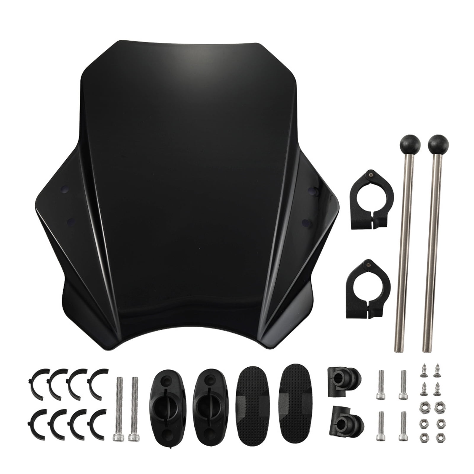 Motorcycle Windshield PC Metal Construction Wind Pressure Easy ...