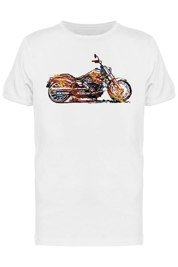 Motorcycle With Scratches T-Shirt Men -Image by Shutterstock, Male Small