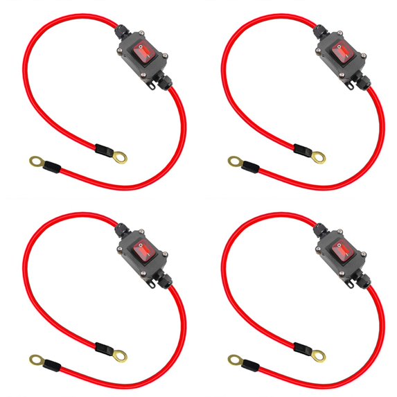 Socket Switch Wire Connection Motorcycle and Automotive Inline Wire Switch, 12V-24V DPST Dual-Side ...