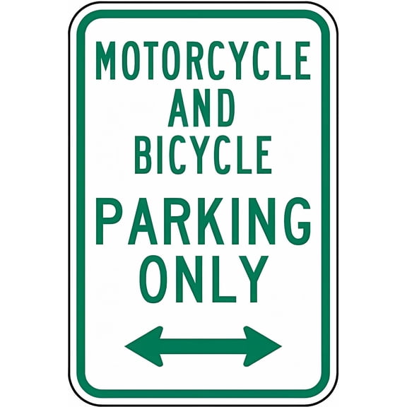 Motorcycle and Bicycle Parking Only Tin Sign Warning - 8"x12" Vintage Metal Sign, Two-Wheeler Parking Decor for Home Farm Bar Coffee Shop Club