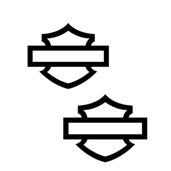 Motorcycle bar and Shield Design Vinyl Decal #2 Pieces Moto HD Club 5"x4"