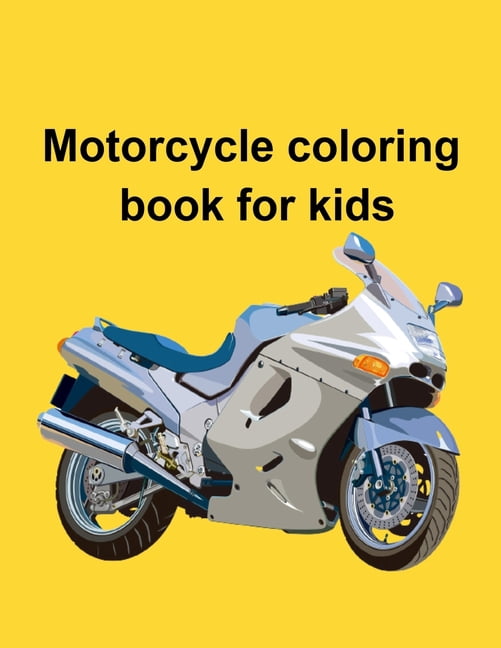 Motorcycle coloring book for kids, (Paperback)