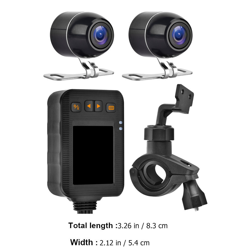 Motorcycle dash cam 1 Set Motorcycle Dash Cam 1080P Camera WideAngle