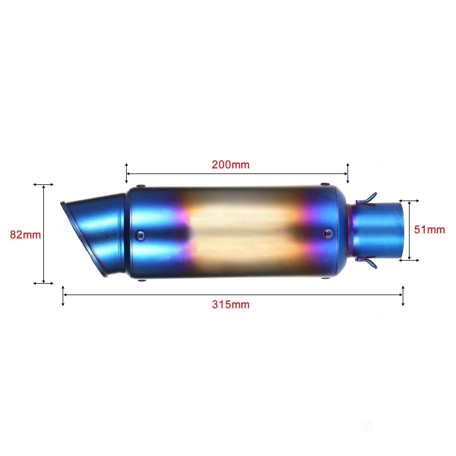 Motorcycle exhaust pipe,Muffler Fit Atv Universal Pipe Tail Pipe Tail Refit 38-51mm Universal Pipe Tail Refit Muffler Buzhi Huiop Pipe Hxber 38-51mm