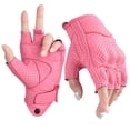 thumbnail image 1 of Motorcycle fingerless gloves for Women motocycle gloves leather riding gloves summer gloves cycling gloves half finger gloves, 1 of 5