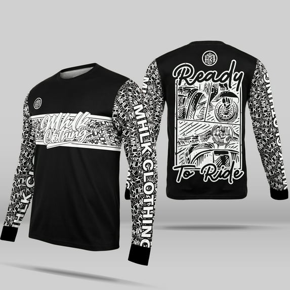 Motorcycle for Men Riding Jersey Bikers Motor Shirt Long Sleeve