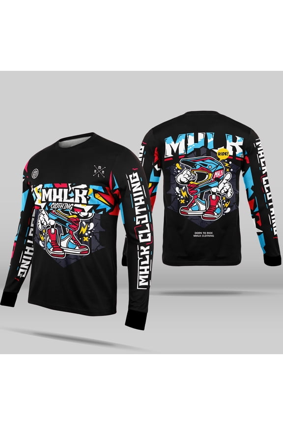 Motorcycle for Men Riding Jersey Bikers Motor Shirt Long Sleeve