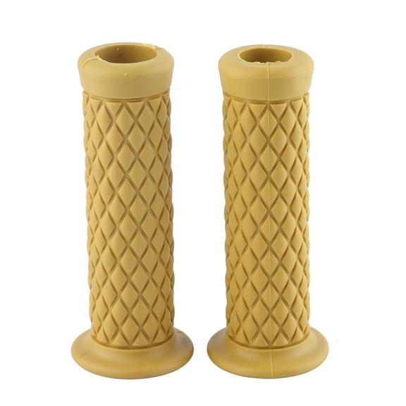 Motorcycle grips, BOROCO 1 Pair of 7/8" 22mm Universal Rubber Motorcycle Handlebar Hand Grips Bar End(Yellow)