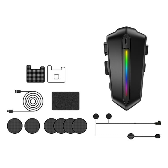 Motorcycle helmet Bluetooth headset, smart all-in-one listening to music, calling, takeaway, running errands and riding, 48H Long Battery Life, Outdoor Sports and Safe Commuting Adventures