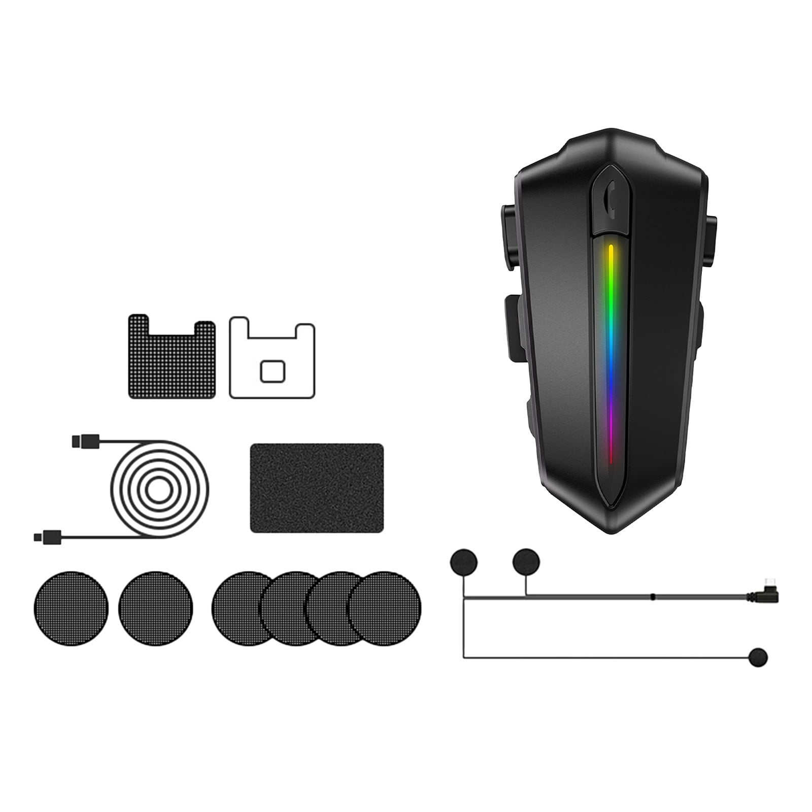 Motorcycle helmet Bluetooth headset, smart all-in-one listening to music, calling, takeaway, running errands and riding, 48H Long Battery Life, Outdoor Sports and Safe Commuting Adventures