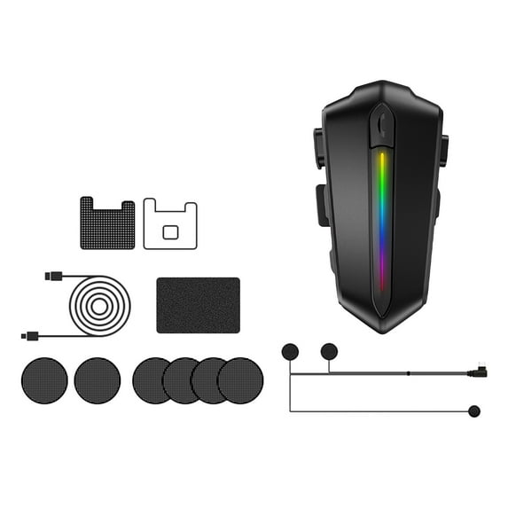 Motorcycle helmet Bluetooth headset, smart all-in-one listening to music, calling, takeaway, running errands and riding, 48H Long Battery Life, Outdoor Sports and Safe Commuting Adventures