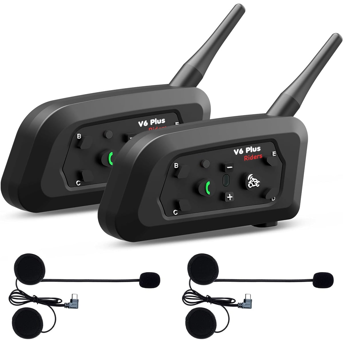 Motorcycle helmet Bluetooth intercom, two-way 1500M intercom
