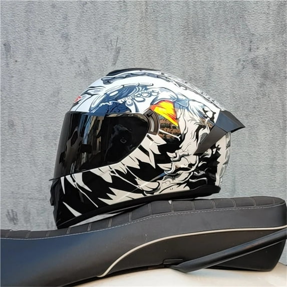 Motorcycle helmet cascos para motos with built-in sunshade lens, fully covered racing helmet casque arai repeat ODT