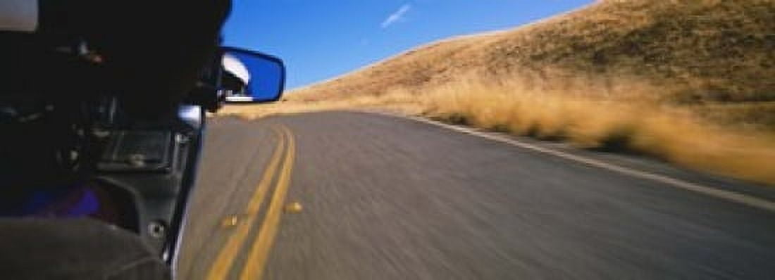 Motorcycle on a road California USA Canvas Art - Panoramic Images (18 x 7)