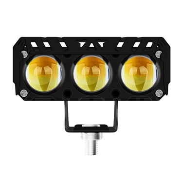 Motorcycle LED Fog Lights - 60W White Amber Auxiliary Lights With Mounting Brackets