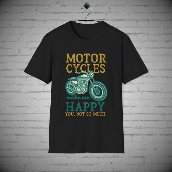 Motorcycle t-shirts, Motorcycles make me Happy tee, Bike Lovers Gift