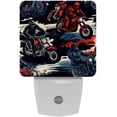 thumbnail image 1 of Motorcycle theme LED Square Night Lights - Bedside Lighting Solution for a Soothing Ambience in Any Room - Energy Efficient and Sleek Design - Set of 2, 1 of 6