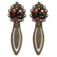 thumbnail image 1 of Motorcycle theme Vintage Copper-Colored Lace Bookmarks: Stainless Steel Book Marks for Book Lovers - Set of 2, 1 of 5