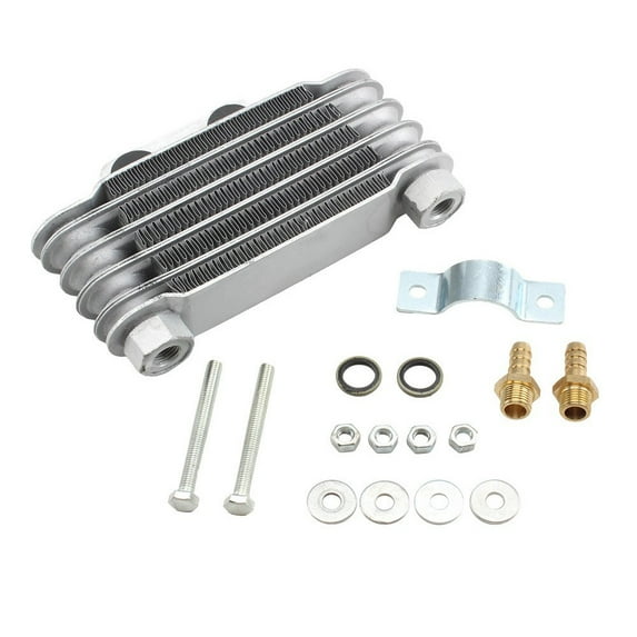 Motorcycle universal engine oil cooler for 100cc-250cc 65ml motorcycle dirt bike-silver