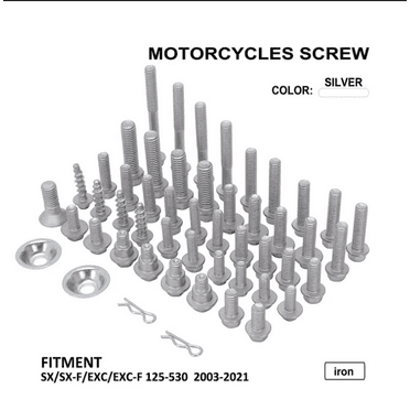 Motorcycles Fairing Fender Screw Bolt Kit Set For KTM SX XC XCW SXF EXC EXCF 125 150 200 250 300 350 450 500 530 2003-2021