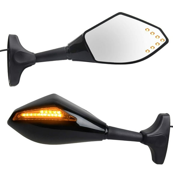 Motorcycles Reversing Rearview Mirror with Lights