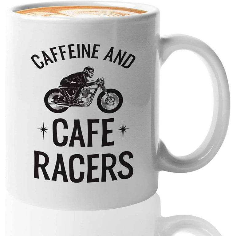 Cafe Racer Motorcycle Vintage Retro Coffee Ceramic Graphic Novelty Mug