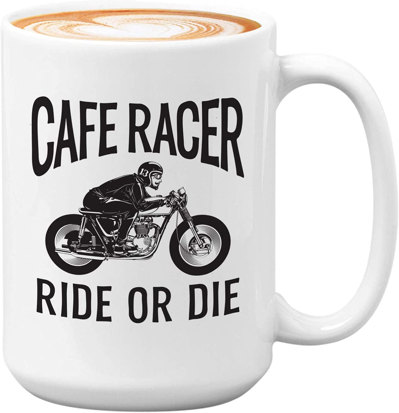 COFFEE MUG MOTO DLVRD RIDE MOTO NEW Mug Black & White FOX FMF Ceramic 3.8”