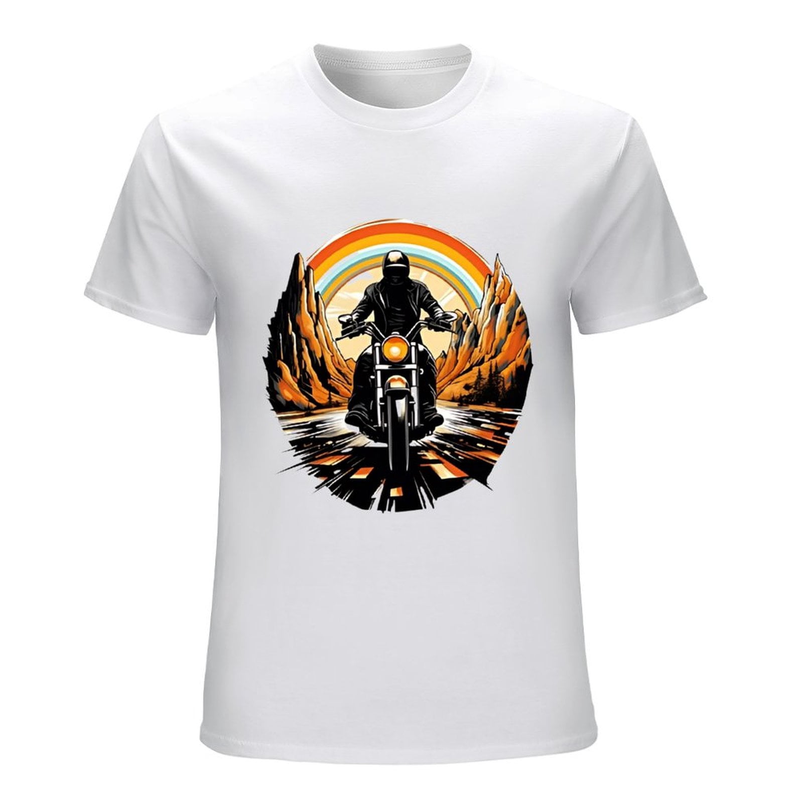 T-shirt Motard V Twin Noir Avec Motif Chopper - 100% Coton, Unisexe, Neuf Avec étiquettes