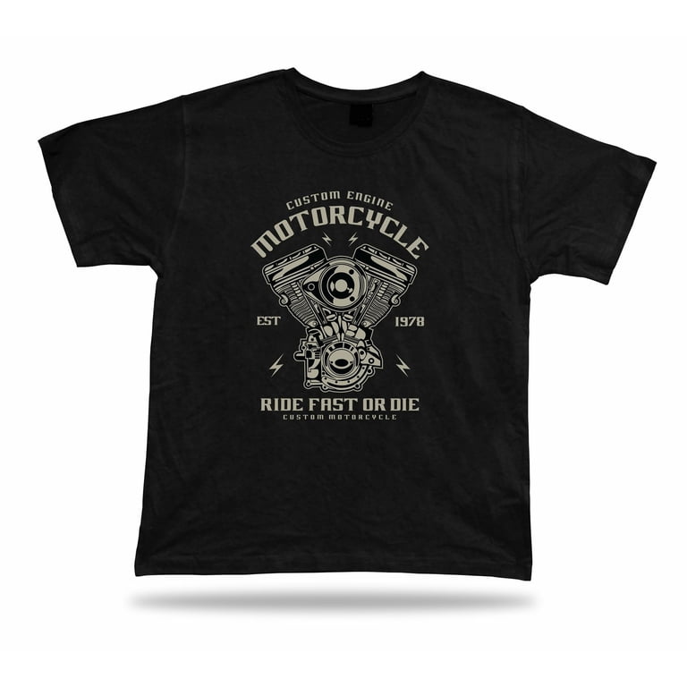 Motorcyle ride fast or die stylish cool modern t shirt design tee ...