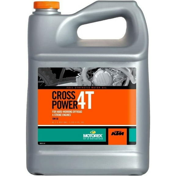 Motorex Cross Power 4T Full Syn 10W50 HP Oil 4 liter Jug for KTM 4 Strokes 401-401/401-400