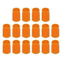 Motorforti Universal Tire Valve Stem Caps Plastic Orange for Car Bike 16pcs
